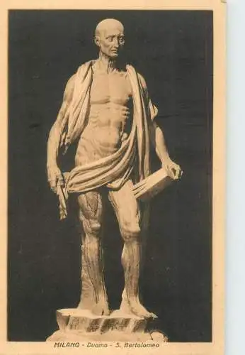 Italy Milano Dumo S. Bartolomeo statue