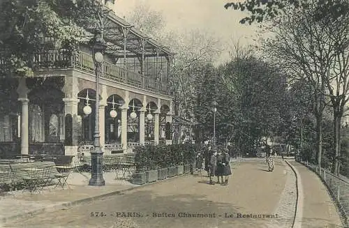 France Paris Buttes Chaumont Le Restaurant