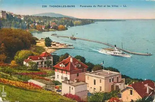 France Thonon-les-Bains panorama du port & les villas