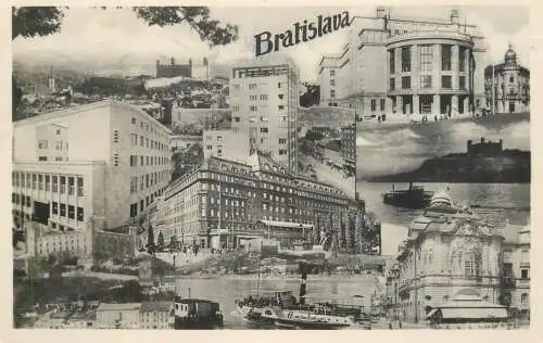 Bratislava mosaic multi views photographic postcard