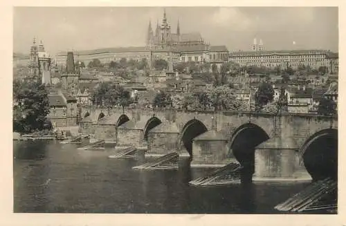 Prague view of Hradcany 1947
