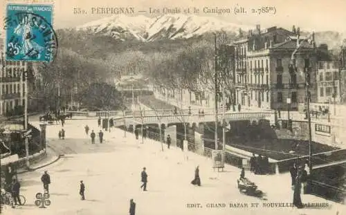 France Perpignan Le Quais et le Canigou