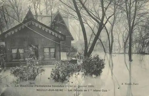 France Banlieue Parisienne innondee 1910 - Neuilly sur Seine