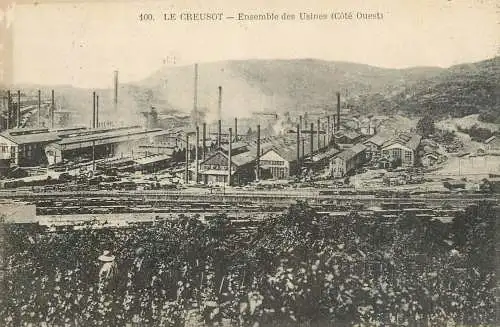 France Le Creusot Ensembles des Usines Schneider vue generale (cote ouest)