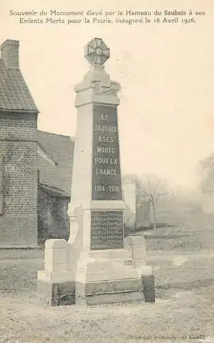 France Monument eleve par le Hameau du Saubois ses enfants morts pour la Patrie