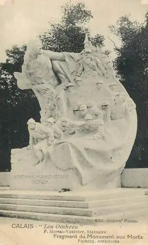 France Calais (Pas de Calais) "Les Ombres" Fragment du Monument aux Morts