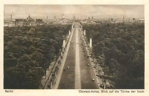 Germany Berlin Ostwest-Achse Blick auf die Turme der Stadt