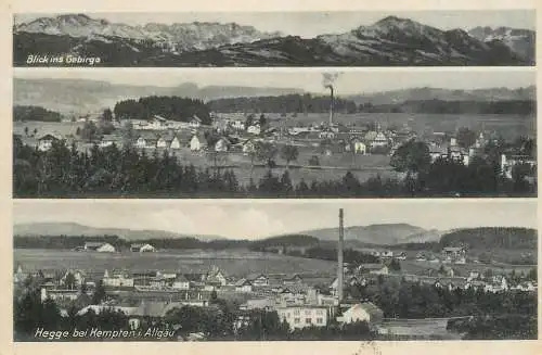 Germany Hegge bei Kempten i Allgau multi view & Blick ins Gebirge