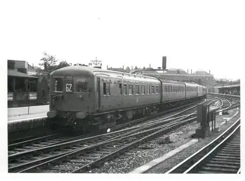 British railroad surface transport photographic print Pamlin 1960 Croydon 12 x 16 cm early train