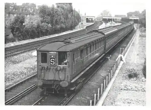 British railroad surface transport photographic print Pamlin 1960 Croydon 12 x 16 cm early train