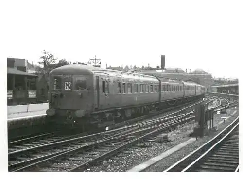 British railroad surface transport photographic print Pamlin 1960 Croydon 12 x 16 cm early train