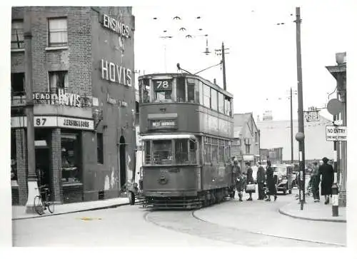 British railroad surface public transport photographic print Pamlin 1960 Croydon 12 x 16 cm early tramway