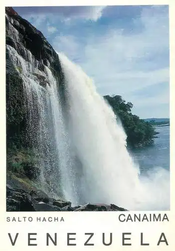 Venezuela Canaima Salto Hacha waterfall