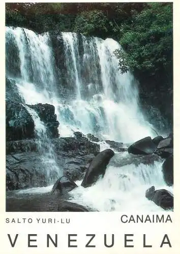 Venezuela Canaima Salto Yuri-Lu waterfall