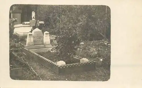 Grave tomb real photo photographic postcard