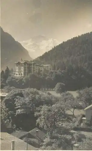 SWITZERLAND SCHWEIZ INTERLAKEN Jungfraublick Jungfrau hotel real photo