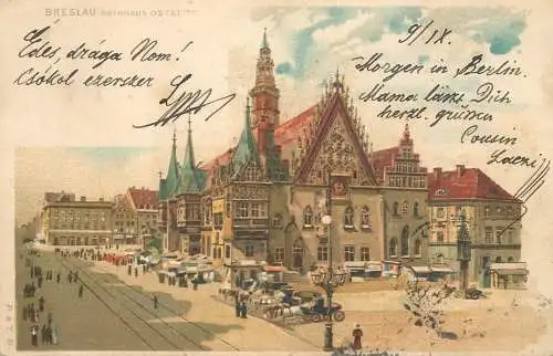Poland Wrocław Breslau Litho 1900