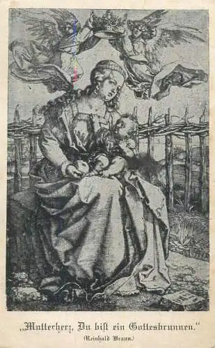 Madonna crowned by two angels