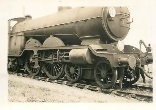 Photograph ca. 6 x 9 cm British railroad early locomotive