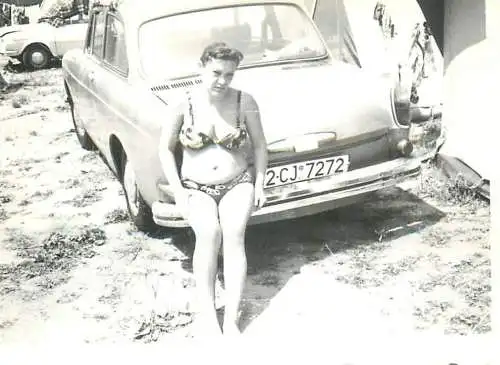 Photograph ca. 6 x 9 cm Romania automobile Cluj plate