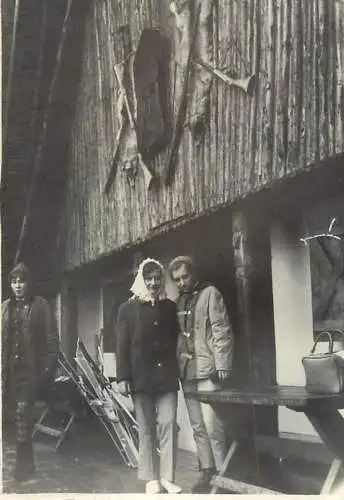 Photograph ca. 6 x 9 cm Romanian cabana ski resort cottage shelter refuge