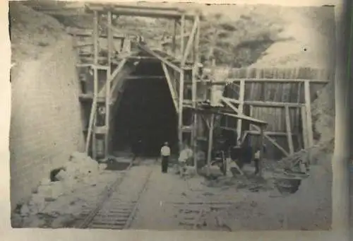 Photograph ca. 6 x 9 cm tunnel entrance place to identify