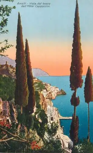 Italy Amalfi (Salerno province) vista dal bosco dall'Hotel Cappuccini