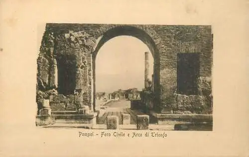 Italy Pompei Foro Civile e Arco di Trionfo