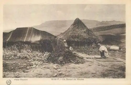 Morocco - un Douar ethnic types and scenes & huts