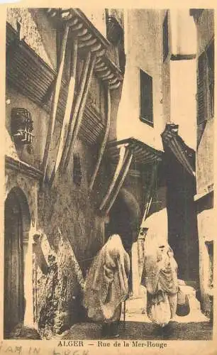 Algeria Alger Rue de la Mer-Rouge ethnic types and scenes