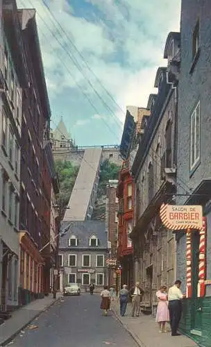 Canada Quebec PQ typical street in historic old Quebec