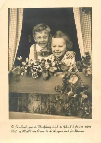 Young brother and sister children types and scenes