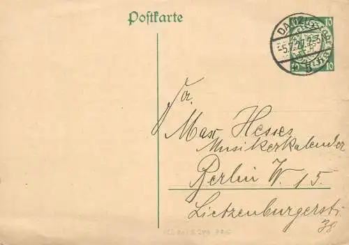 Poland Danzig Gdansk correspondence postcard to identify