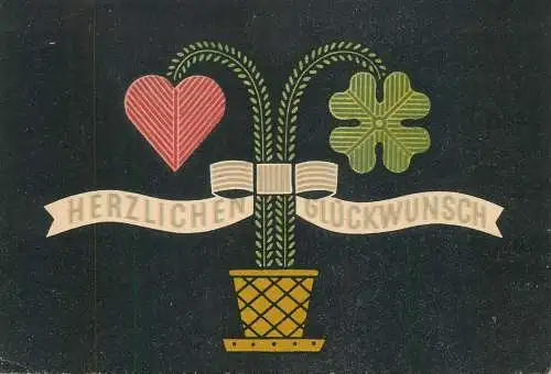 Germany Herzlichen Gluckwunsch Postkarte