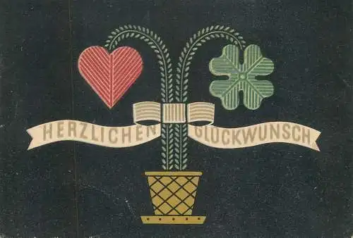 Germany Herzlichen Gluckwunsch Postkarte souvenir