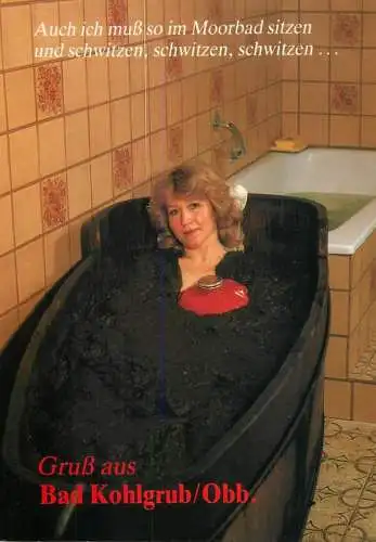 Germany Gruss aus Bad Kohlgrub/Oberbayern Frau im Moorbad