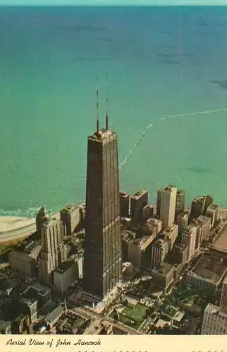 USA Chicago IL John Hancock Building aerial view