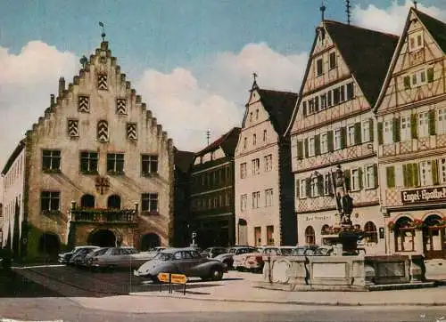 Germany Bad Mergentheim Marktplatz mit Rathaus