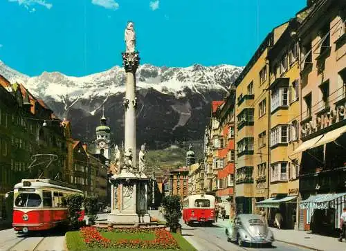 Austria Innsbruck Maria-Theresien-Strasse mit Annasaule