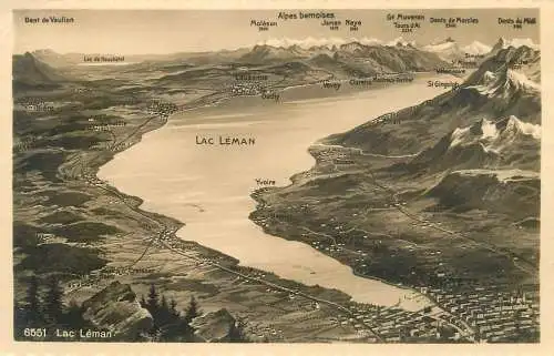 Switzerland Lac Leman map view