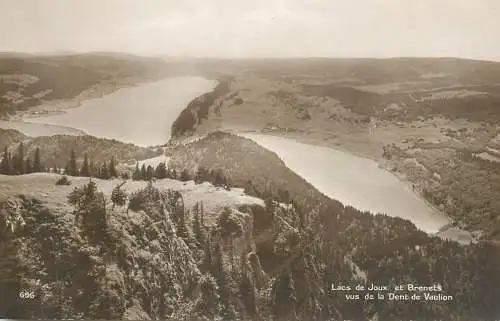 Switzerland Lacs de Joux et Brenets vus de la Dent de Vaulion