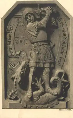AK Heinz Schiestl artwork Saint George kills the dragon