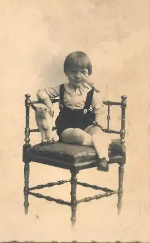 Children portraits early souvenir photographic postcard