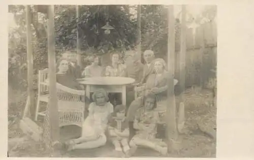 Romania photographic souvenir postcard family group