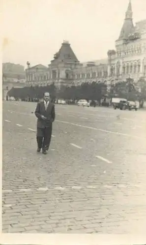 Photographic souvenir photo Red Square Gum Store Moscow Russia 1960s