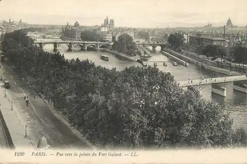 France Paris vue vers la Pointe du Vert Galant
