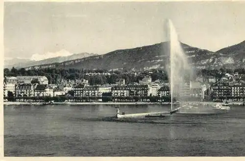 Switzerland Geneve Jet d'Eau & le Mont-Blanc