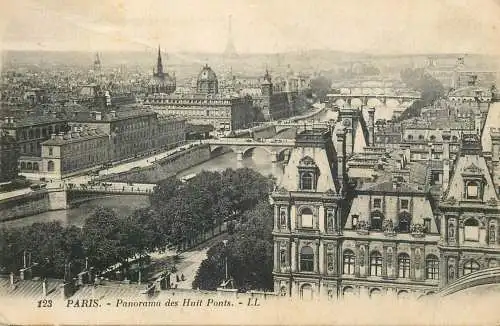 France Paris panorama des Huit Ponts