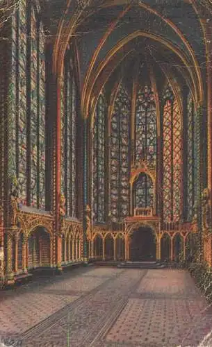 France Paris Sainte Chapelle vue interieure