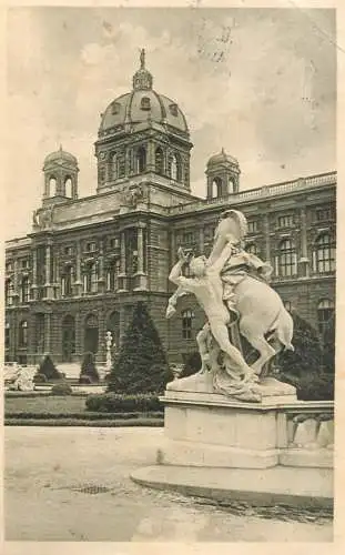 Austria Wien baroque style architecture & horse rider statue